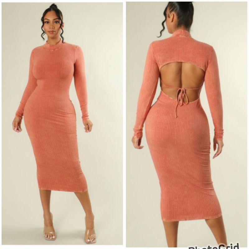 Peach Bodycon Dress
