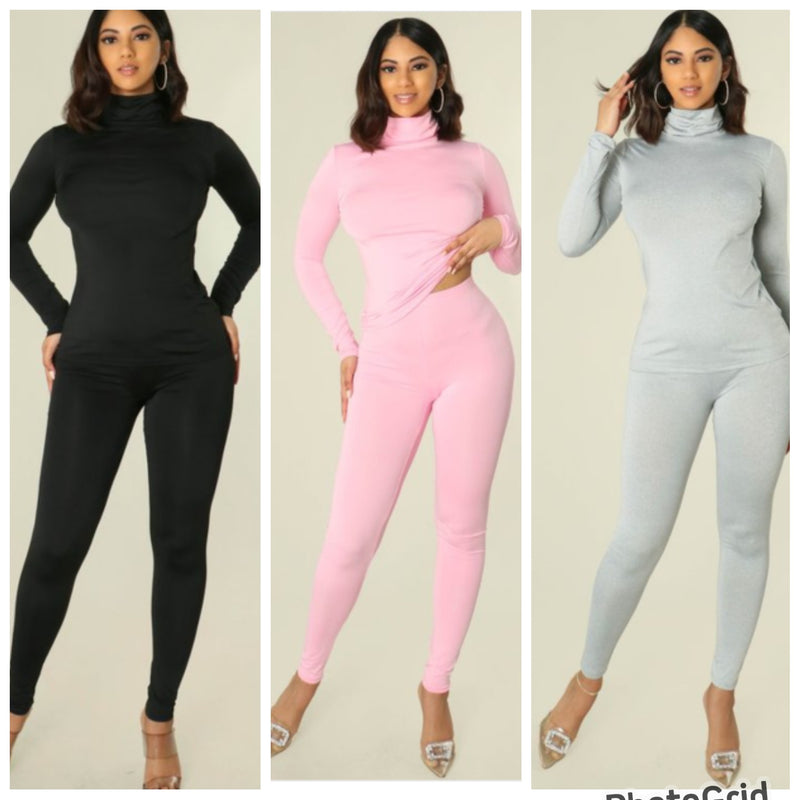 Simple Turtleneck Set
