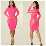 Pink Fishnet Dress