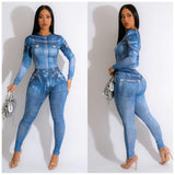Blue Jean Pants Set