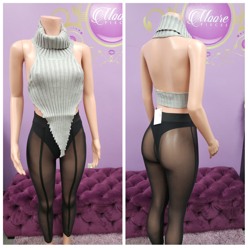 Grey Backout Sweater