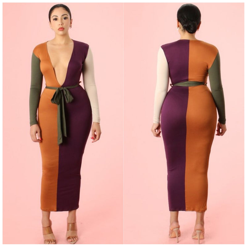 Color Block Maxi