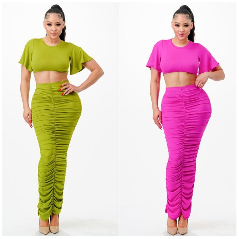 Ruffle Tube Skirt Set